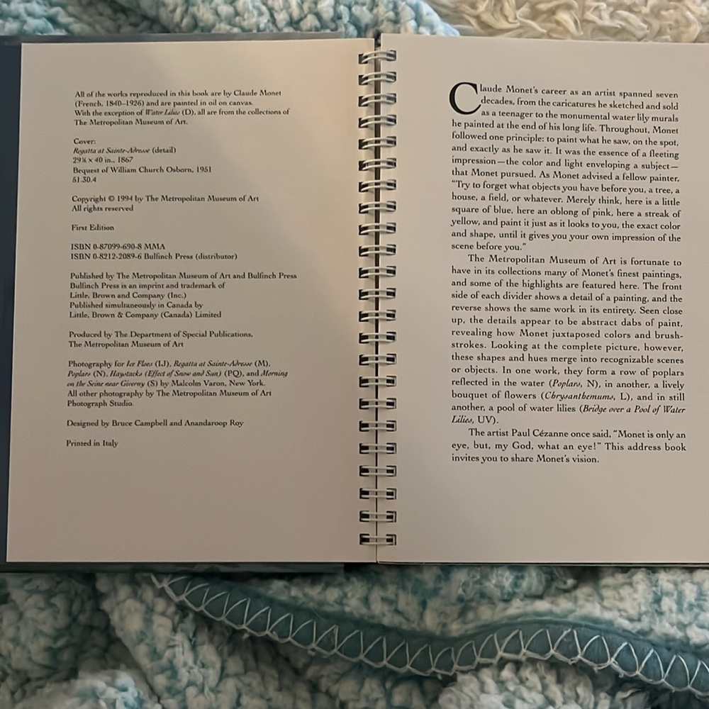 The Metropolitan Museum of Art Monet Address Book - Picture 4 of 4